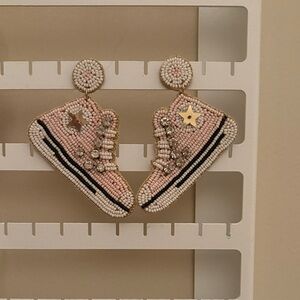 Beaded Sneaker Earrings